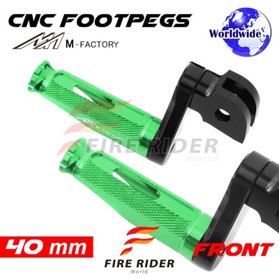 40mm Adjustable Green Rider Foot Pegs SHINOBI For YZF R125 08 09 10 11 12 13