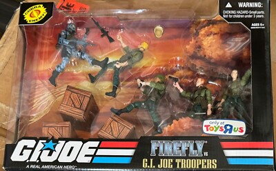 GI Joe 25th Anniversary Toys R' Us COBRA Enemy Firefly vs Troopers  5-Figures Set
