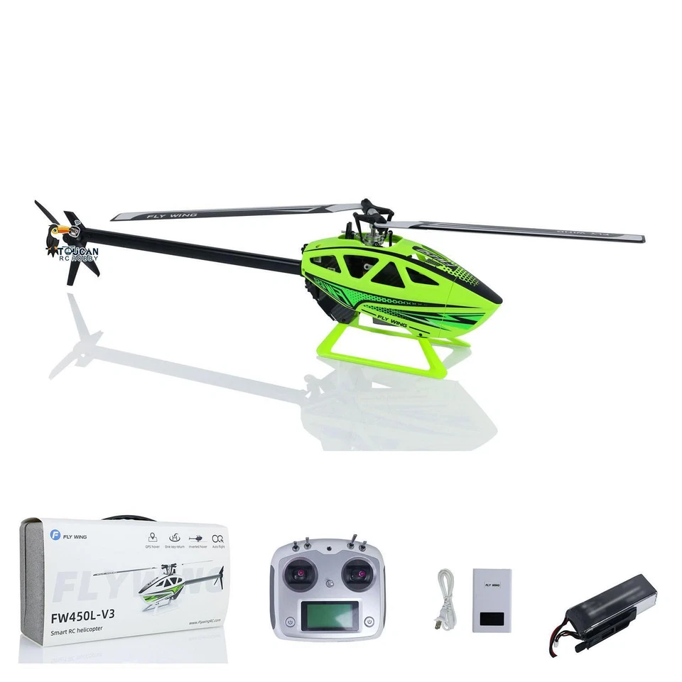 RC FLYWING 450L V3 Smart Helicopter RTF Drone GPS Hover Aerobatic One Key Return - Image 3 of 4
