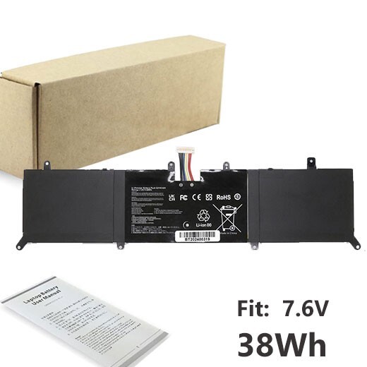Batterie C21N1423 pour Asus X302LA X302U X302UV - 38Wh lithium-ion noire