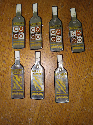 Lot of 7 Bacardi Light Up/Flashing Lemon / Coconut Rum Pins