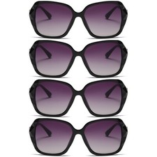 4PK Womens Ladies Retro Fashion Classic Oversized Sunglasses for outdoor Driving