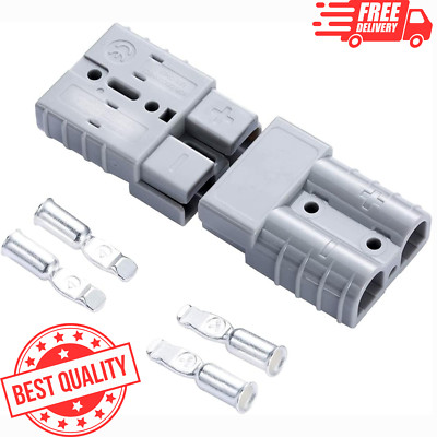 2pc Battery Quick Connector Kit 50a Plug Connect Disconnect Winch Trailer 50a 6