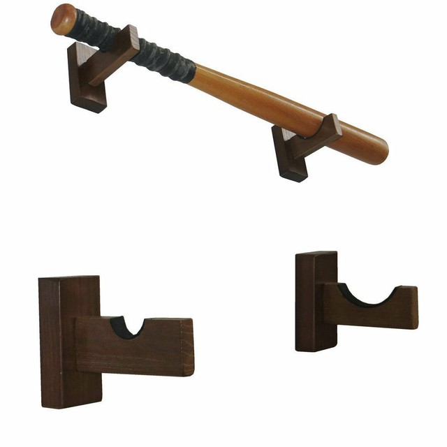 Baseball Bat Display Case Wall Mount Horizontal Rack Bracket Hanger