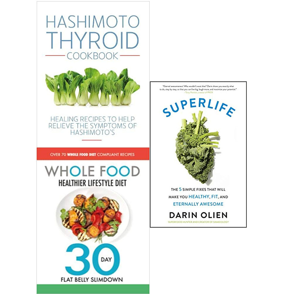 SuperLife,Hashimoto Thyroid,The Whole Food Healthier 3 Books Collection Set NEW