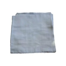 17" Square Light Blue Men's Handkerchief 100 Cotton