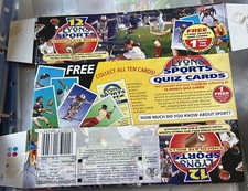 Lyons sports Cards Chocolate Rolls empty promotional cake Box