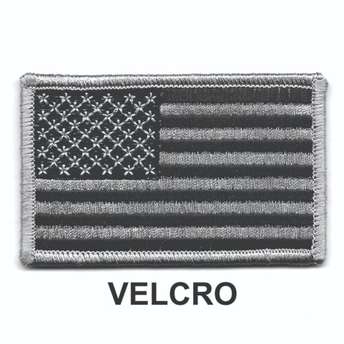 Patch drapeau américain gris urbain noir des États-Unis convient aux attaches de marque VELCRO® - Photo 1 sur 1
