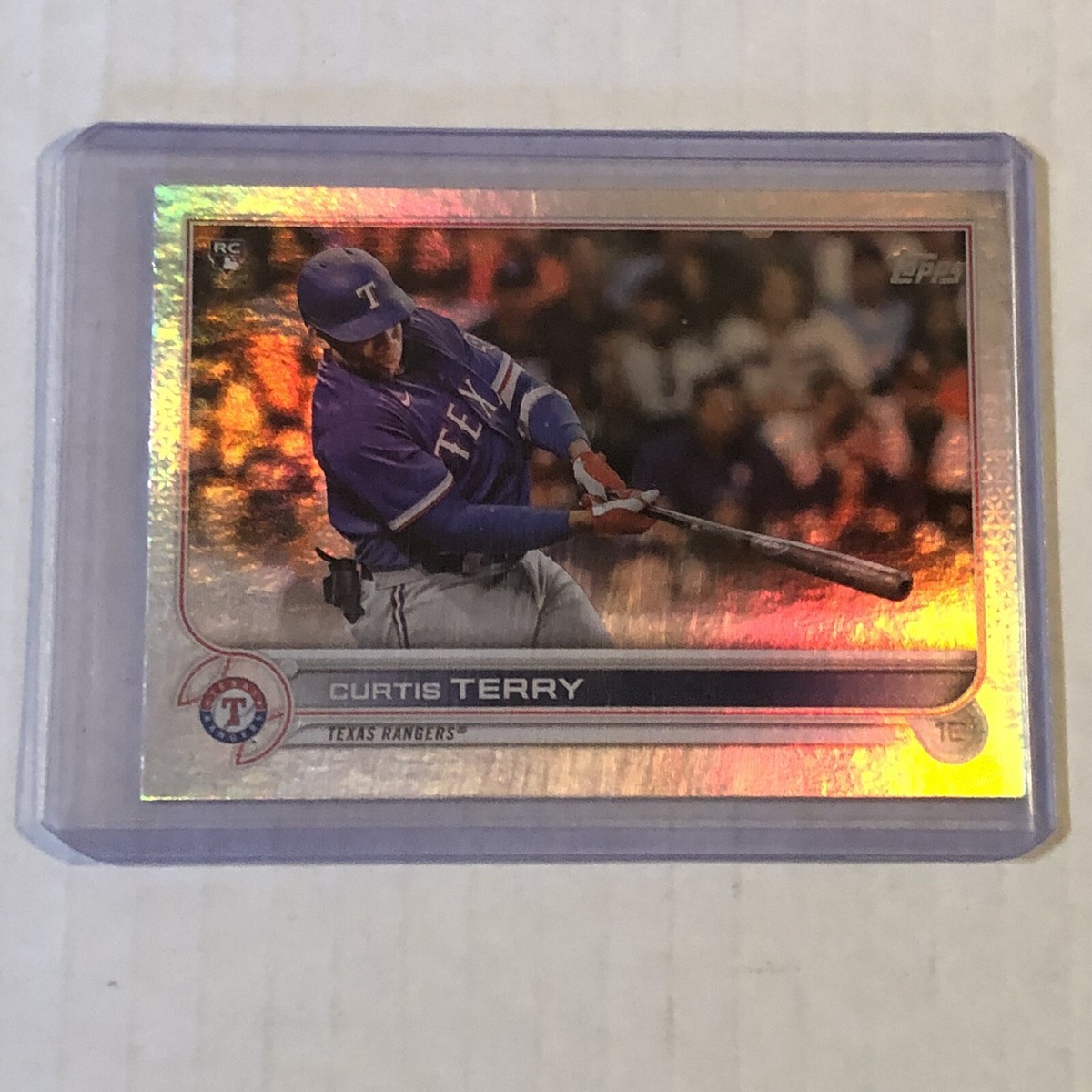 2022 Topps Series 1-CURTIS TERRY-Rainbow Foil Rookie RC Card #97