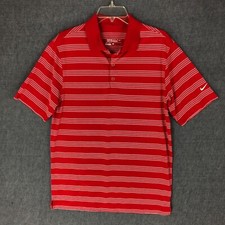Nike Golf Polo Shirt S Small Dri Fit Tour Performance Red Logo Outdoor Men's