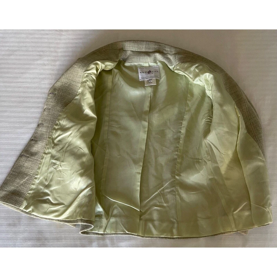 Blazer para mujer Vertigo Paris, 100 % Laine mediano verde salvia hecho en Francia A+ Foto 4 de 4