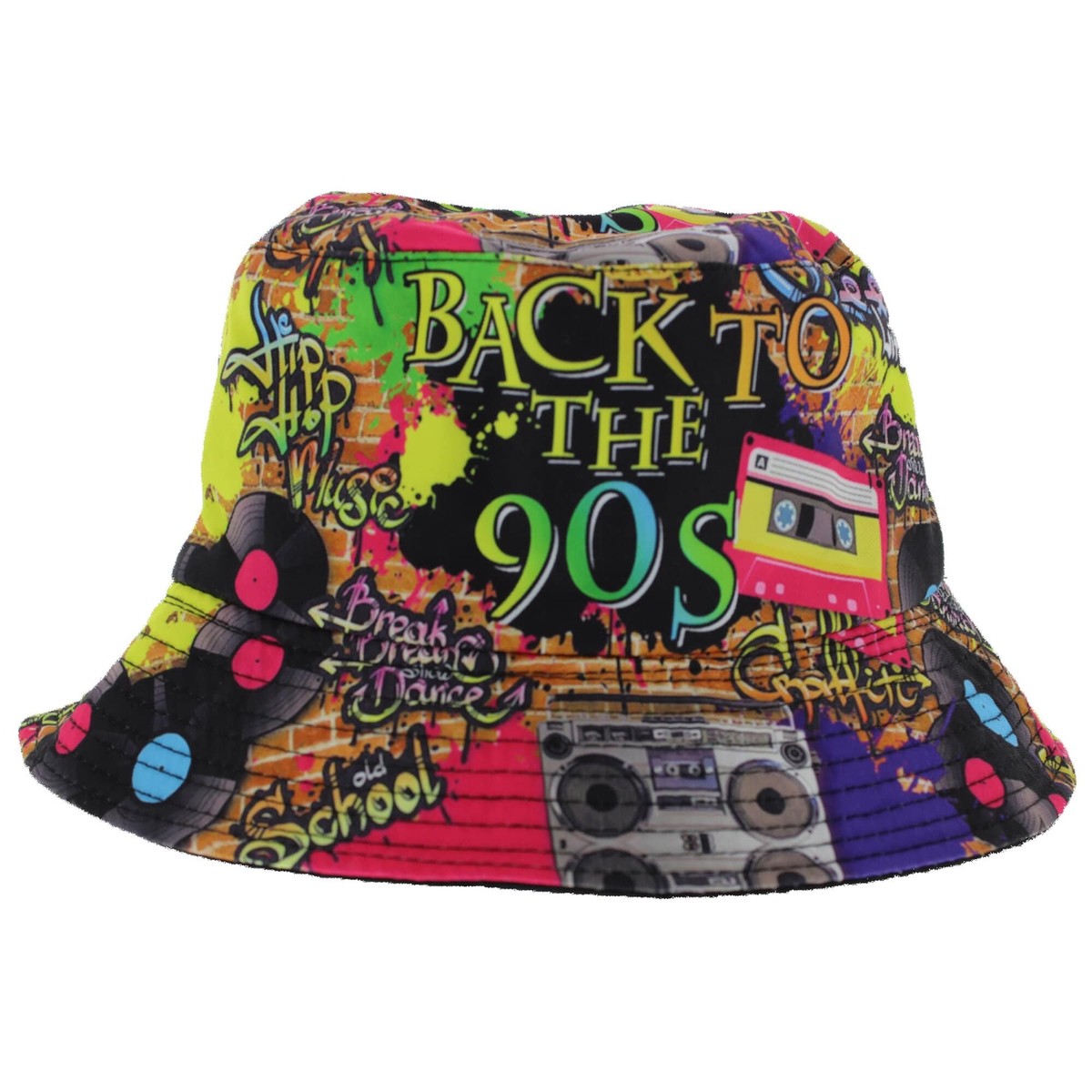 BACK TO THE 90s Retro Multicoloured Graffiti, Cassettes