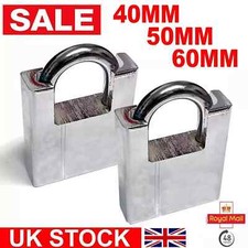 HEAVY DUTY PADLOCK LONG SHACKLE WATERPROOF 3 KEYS SECURITY OUTDOOR GARAGE SHED