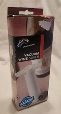 Vacuum Wine Saver VacuVin - Bed Bath And Beyond-White NEW- Estate Find