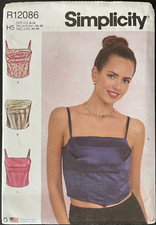Simplicity Sewing Pattern R12086, Size 6-8-10-12-14, Misses' Top, Corsets
