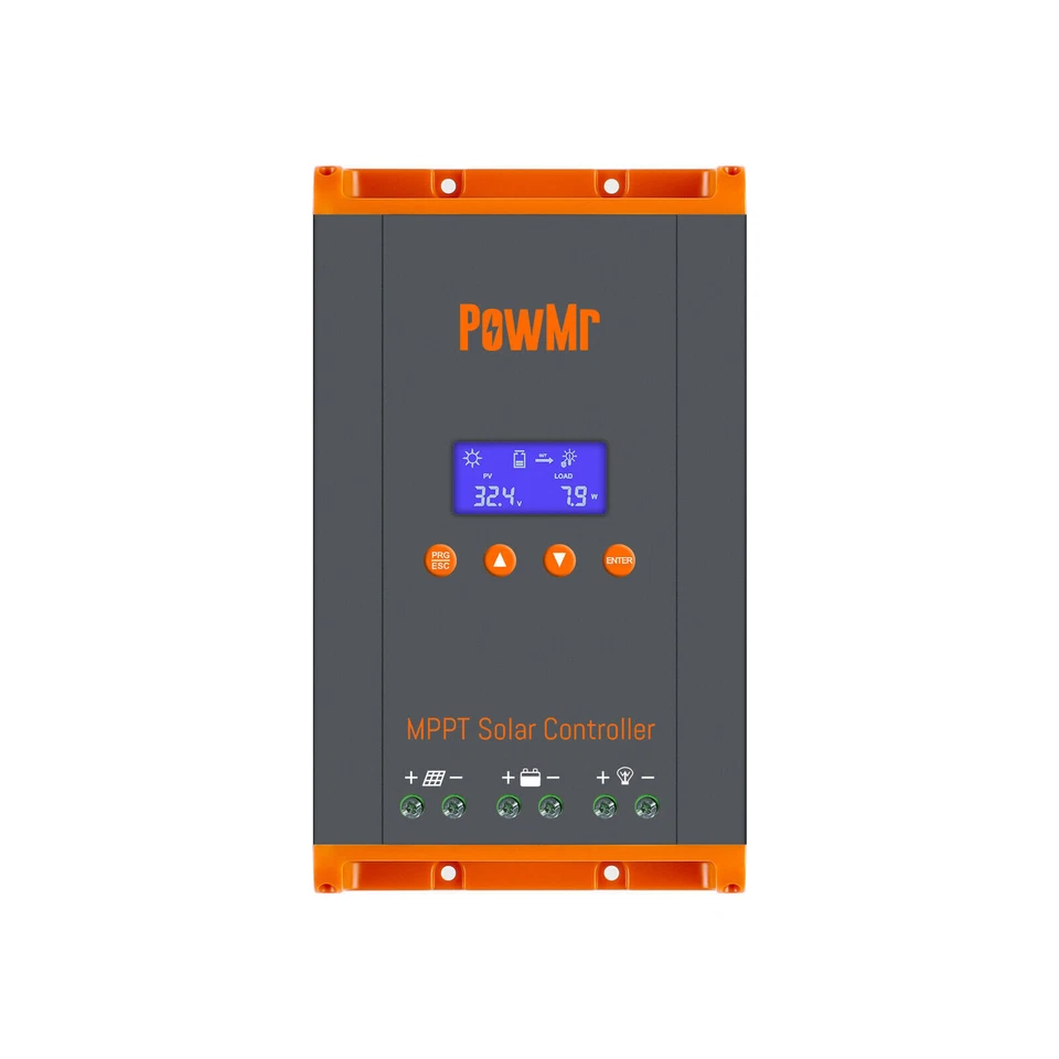 PowMr 60A MPPT Laderegler für 12V 24V 36V 48V Solar Panel Controller Regulator