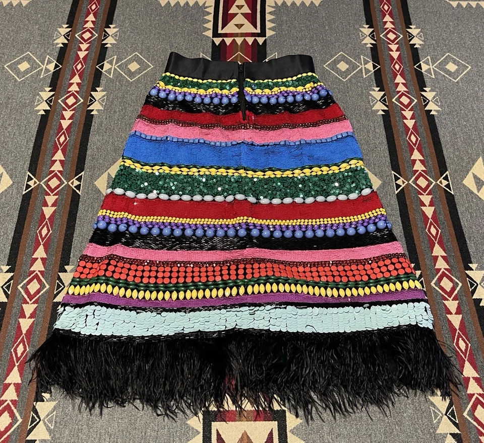 Женская украшенная бисером мини-юбка Alice + Olivia 0 Merril BC - Изображение 3 из 4