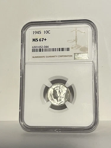 1945 Mercury Dime NGC MS67+