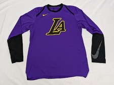 Los Angeles Lakers NBA Mens Warm-Up Jersey Purple Size Medium