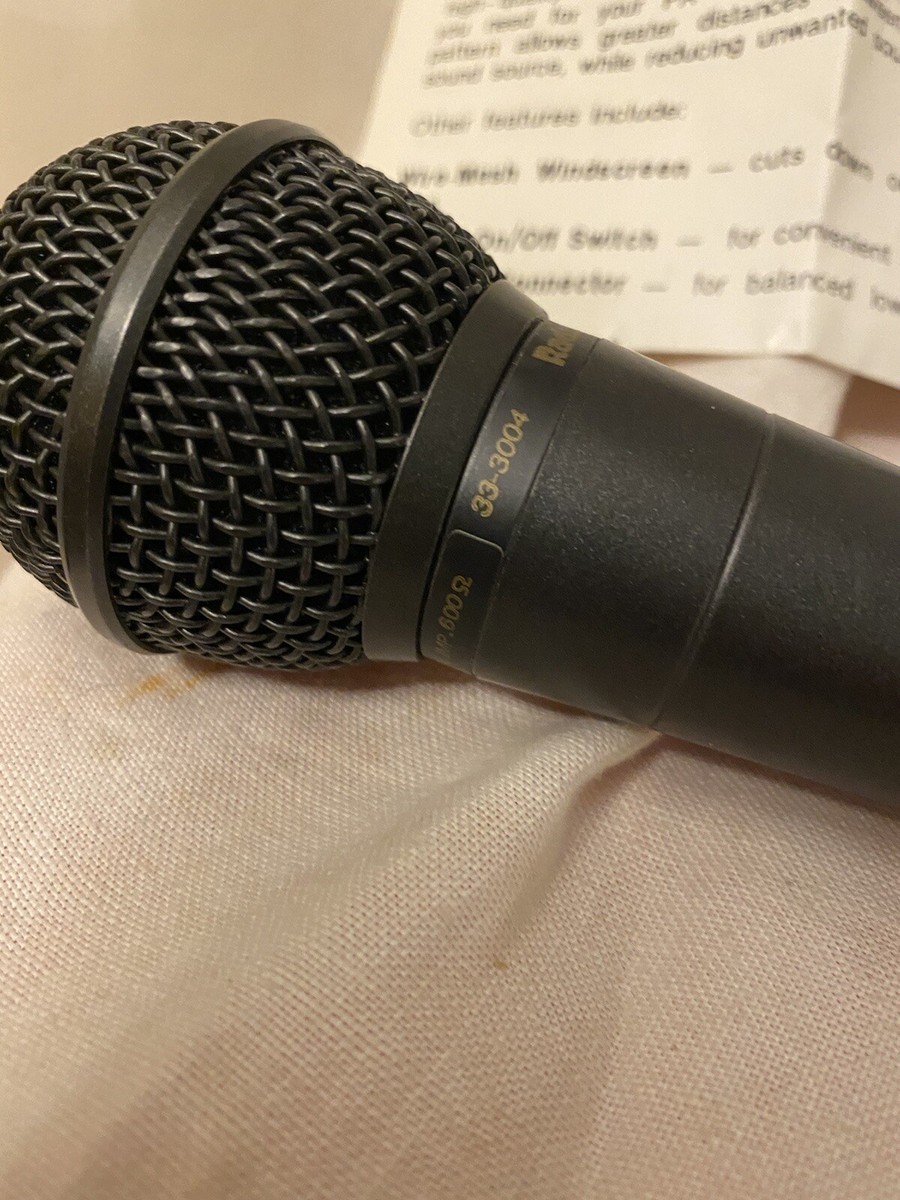 VTG Radio Shack Unidirectional Dynamic Microphone IMP 600 ohm 33