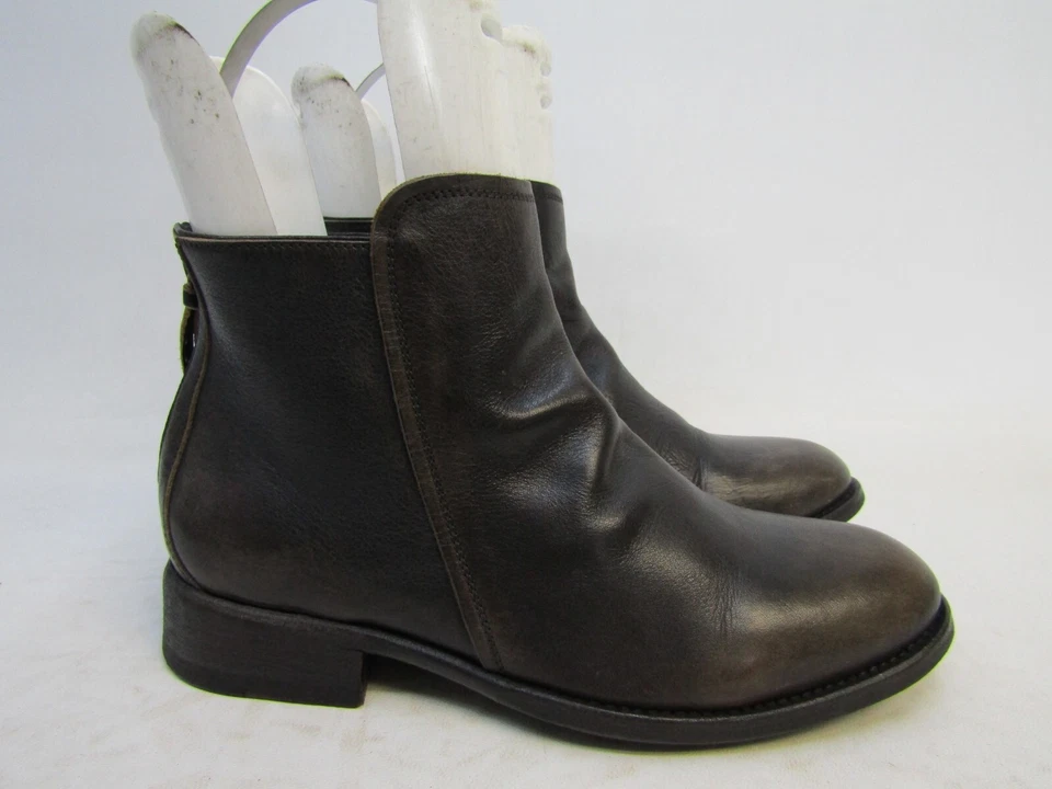 Botas de moda NDC para mujer talla 37 EUR de cuero marrón con cremallera al tobillo Foto 3 de 4