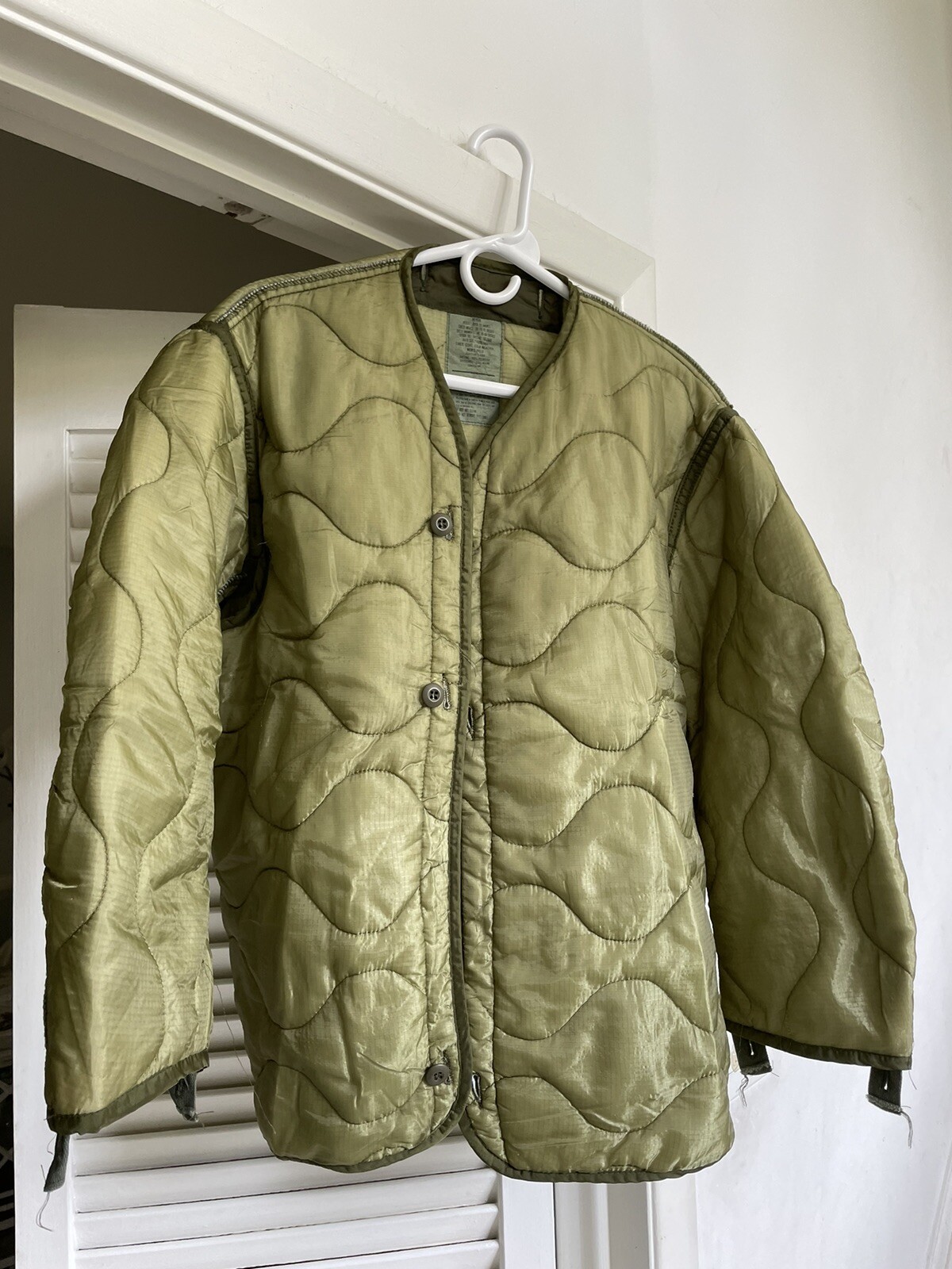 Vintage US Military M65 FIELD JACKET QUILTED COAT LI… Gem