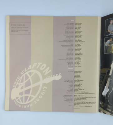 Eric Clapton Word Tour 2006/7 Tour Booklet Official Tour Guide | eBay