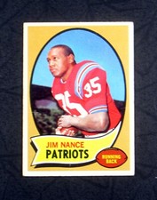 1970 TOPPS SET BREAK #60 Jim Nance Boston New England Patriots LOW GRADE
