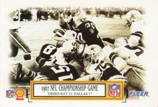 1967 NFL Championship Game Green Bay V.S. Dallas 1995 Shell Fleer Football Card 