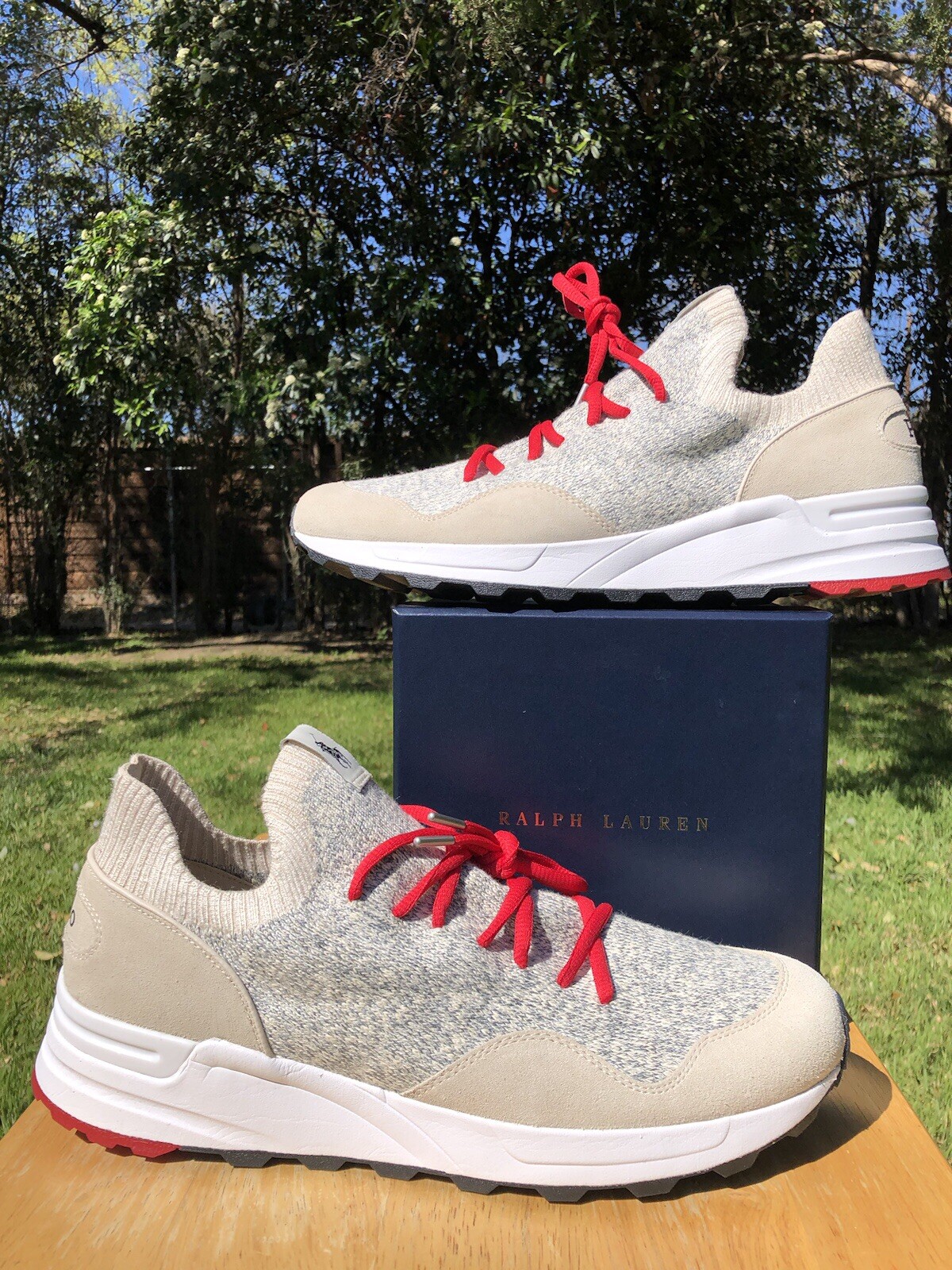 PONY Polo Ralph Lauren Trackster 200II Knit Sneaker ESCLUSIVA Stadium Sportsman NUOVO