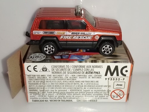 Matchbox Superfast Power Grab / MB 574 - Jeep Cherokee Fire Chief - River Valley - Picture 3 of 4