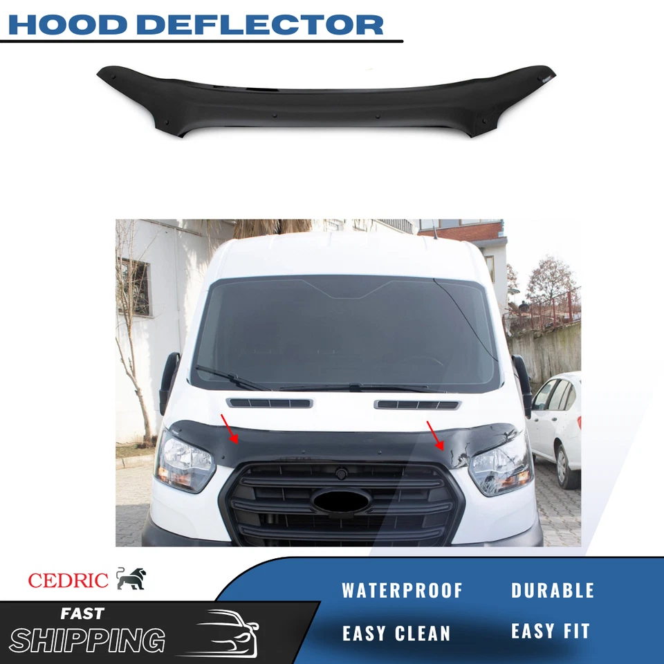 Hood Deflector Guard | Front Bug Shield Compatible for Ford Transit 2019-2026 - Bild 1 von 4