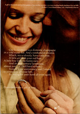 De Beers Vintage Magazine Ad 1970s Diamond Ring Love Story Print