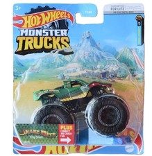 Hot Wheels Monster Trucks Snake Bite w/ Re-Crushable Car 28/75