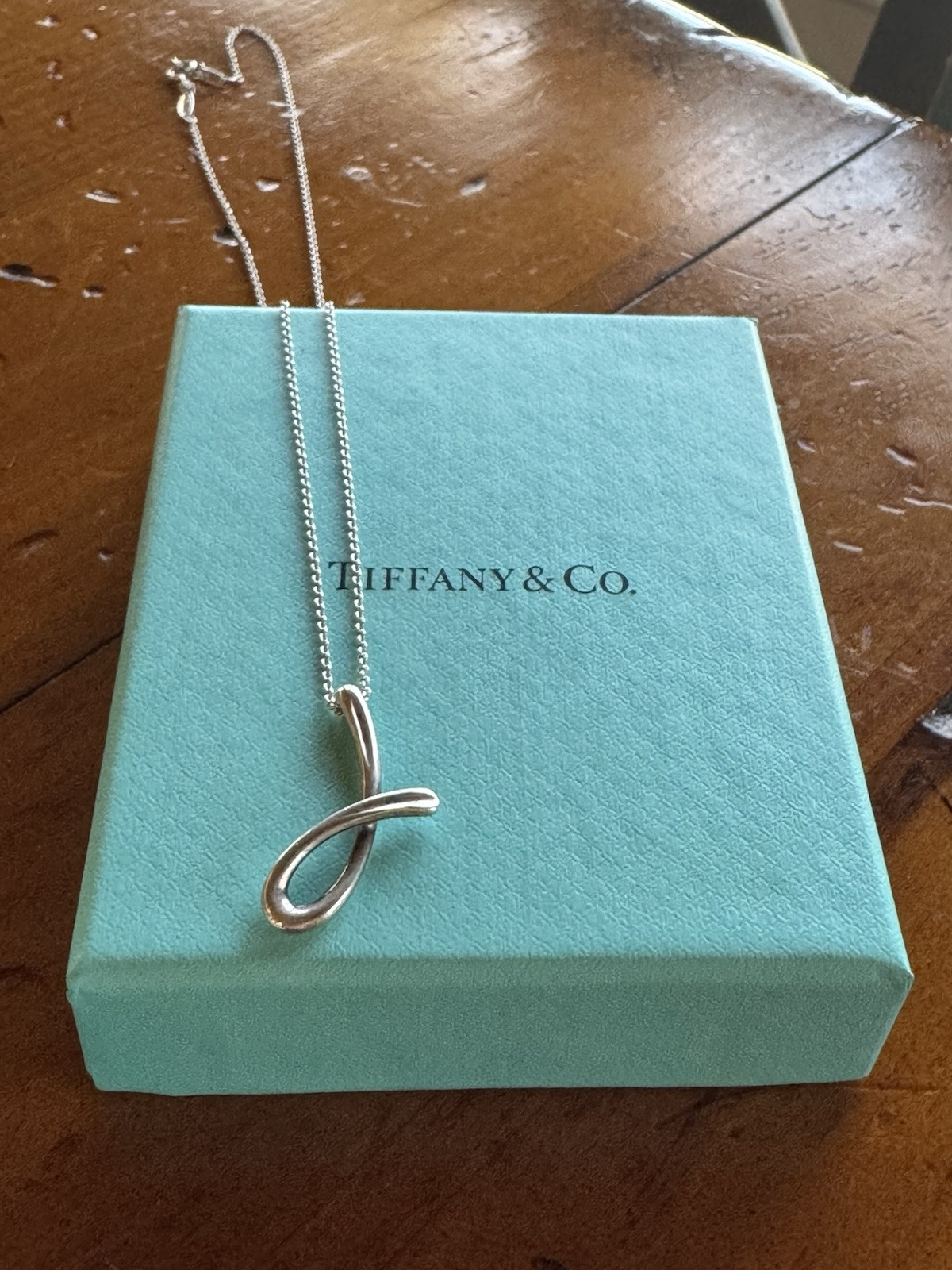 Tiffany And Company Elsa Peretti Sterling Silver Spain J Initial