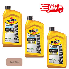 Pennzoil Platinum Full Synthetic 0W-20 Motor Oil, 1 Quart, 3 Pack, Free Shipping 33.85 per gallon