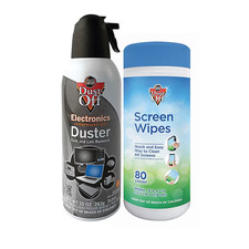 Falcon Dust-Off 10oz Duster Dust Lint Remover and 80 CT Wipes Air Duster Combo