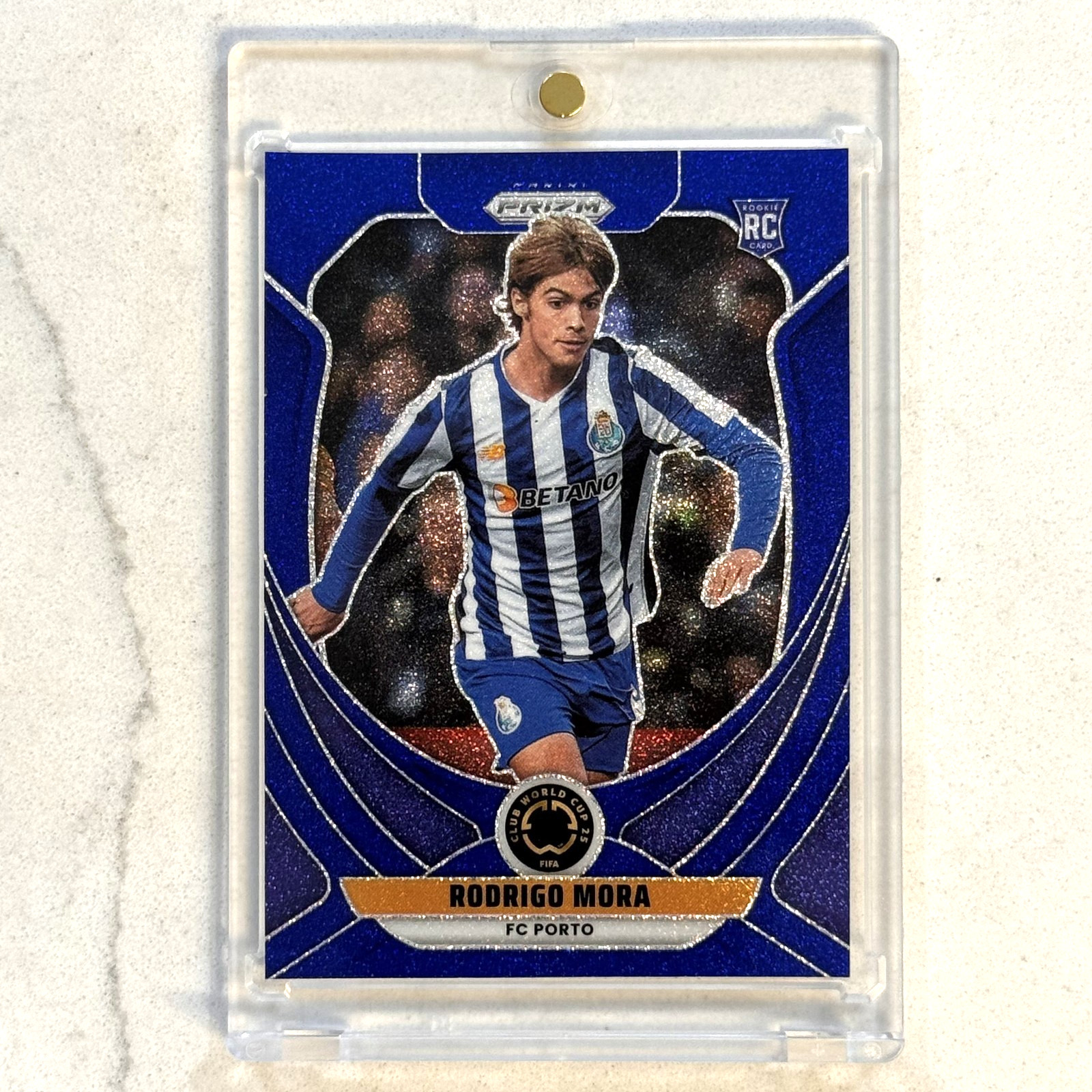 2025 Panini Prizm Club World Cup #98 RODRIGO MORA Blue Glitter Rookie /149 Rc
