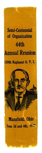 G.A.R. - Grand Army of the Republic – GAR 120 Ohio Infantry Ribbon 1912