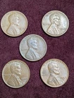 Lot of 5 Wheat Pennies. 1930 P, 1941 P, 1947 D, 1951 P and 1957 D