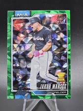 Jakob Marsee 2026 Topps Series 1 Green Diamante Foil Rookie Card /99