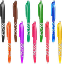 10Pcs Heat Erasable Pens for Fabric, Fabric Marking Pens Fabrics Markers No Ghos
