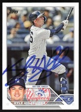 2023 Topps Kyle Higashioka Auto New York Yankees #646 COA Card Signed