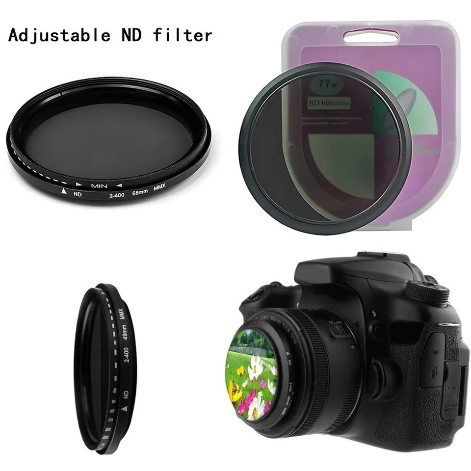 Variable ND Filter for Camera Adjustable Neutral Density Lens Filter (ND2-ND400) - Image 3 of 4