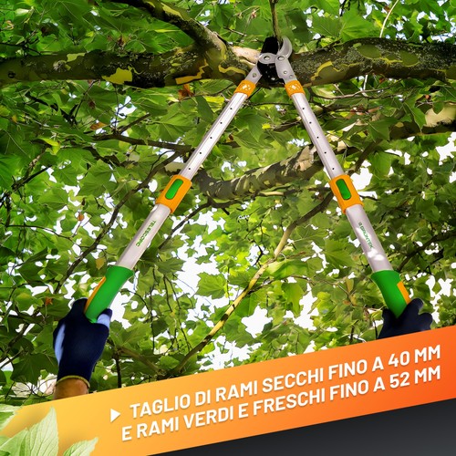 GRÜNTEK Troncarami telescopico professionale 685-940mm lama teflon bypass - Foto 21 di 24