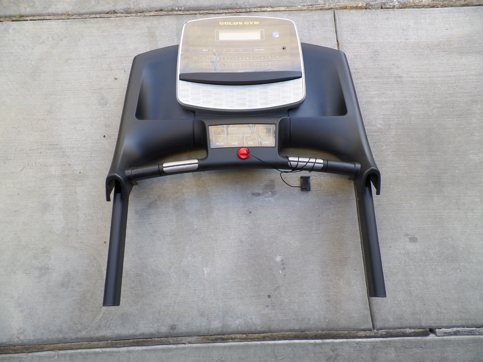 Golds Gym 430i Treadmill Display Console COMPLETE w/ KEY OFF A WORKING UNIT.