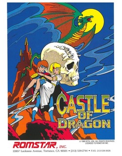 Castle of Dragon Romstar Video Arcade Flyer / Brochure / Ad - Hard to Find