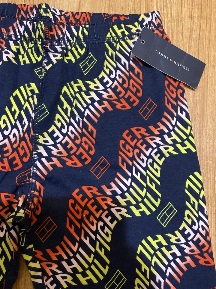 Leggings femininas Tommy Hilfiger tamanho: G (12/14) multicoloridas novas com etiquetas - Imagem 2 de 4