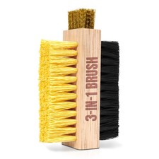 Multi Purpose Shoe Cleaning Brush - with Strong, Medium and Soft Bristles for...