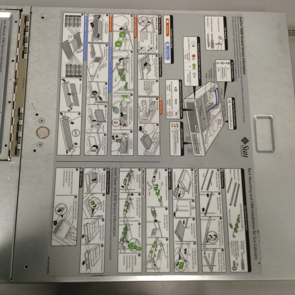 Servidor de microsistemas Sun SunFire T2000 con 512 MB de RAM sin HD Foto 2 de 4